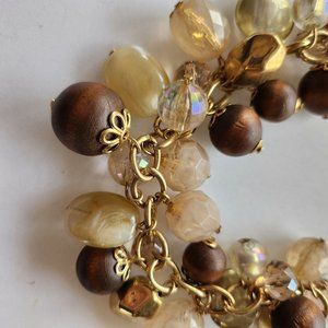 Brown/Champagne Beaded Necklace